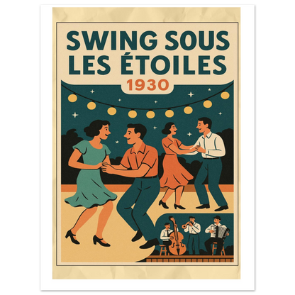 Affiche "Swing sous les étoiles (1930)" - StudioRetroPop