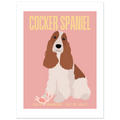Affiche Cocker Spaniel–Calin- Gourmant - Pot de colle - Poster 30 x40 cm - Collection Dogs stories – StudioRetroPop®