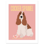 Affiche Cocker Spaniel–Calin- Gourmant - Pot de colle - Poster 30 x40 cm - Collection Dogs stories – StudioRetroPop®