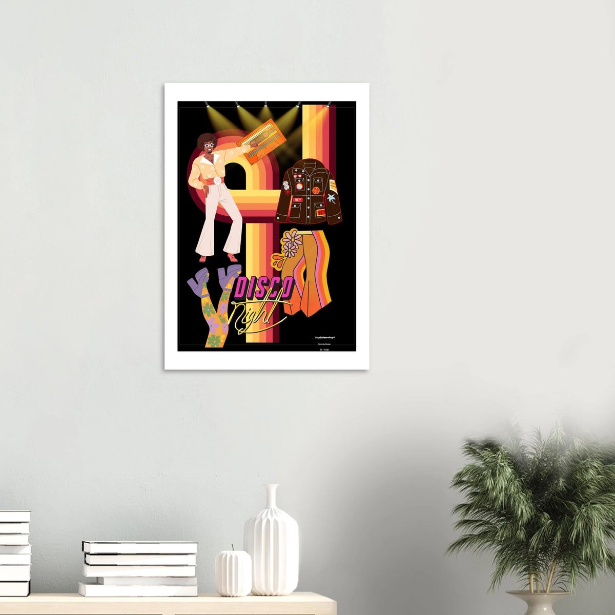 Affiche Disco night – StudioRetroPop® – 30x40 cm / 12x16″