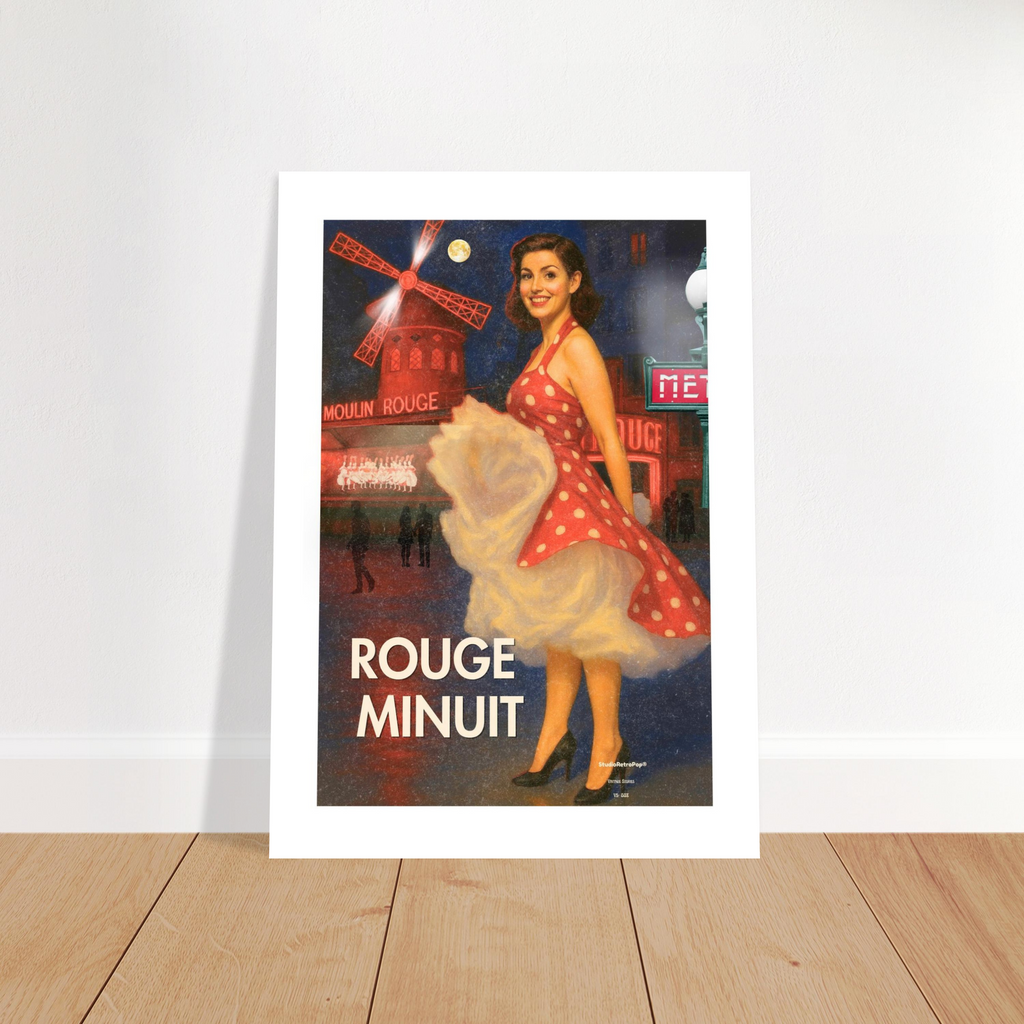 Affiche Rouge Minuit - Affiche Histoires urbaines - Collection Vintage Stories VS N°008 – StudioRetroPop® – 30x40 cm / 12x16″