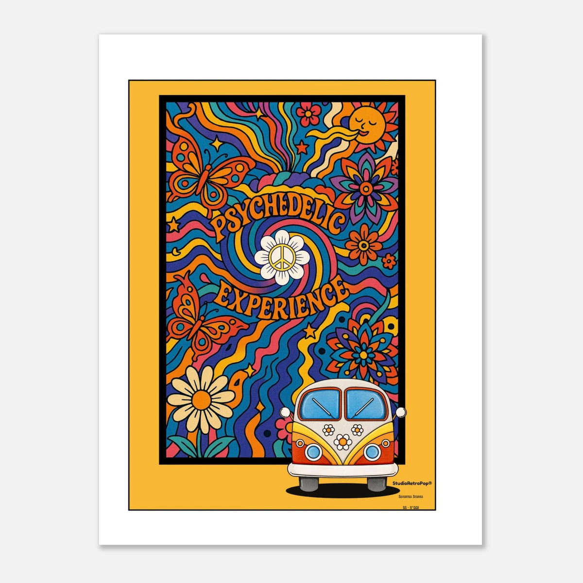 Affiche Psychédélique expérience – StudioRetroPop® – 30x40 cm / 12x16″