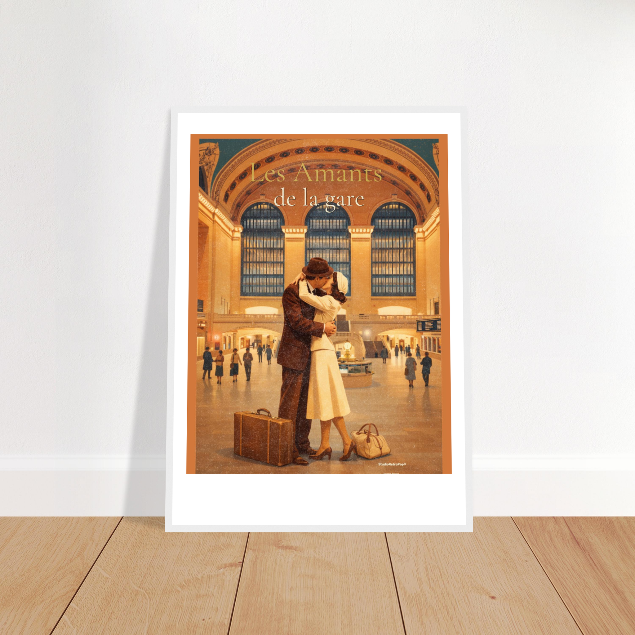 Affiche Les amants de la gare - Affiche vintage  - Collection Vintage Stories VS N°010 – StudioRetroPop® – 30x40 cm / 12x16″
