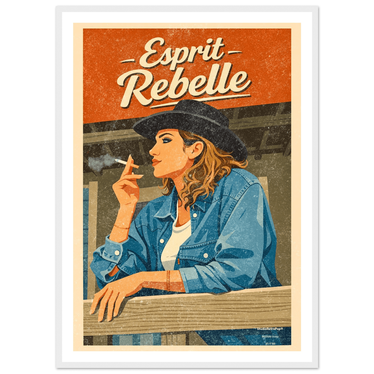 Affiche Affiche Esprit Rebelle – Collection Affiches | StudioRetroPop® – StudioRetroPop® – Poster classique en papier mat