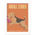 Affiche Airdale Terrier–Courageux- Intelligent - Têtu - Poster 30 x40 cm - Collection Dogs stories – StudioRetroPop®