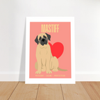 Affiche Mastiff–Puissant- Calme - Protecteur - Poster 30 x40 cm - Collection Dogs stories – StudioRetroPop®