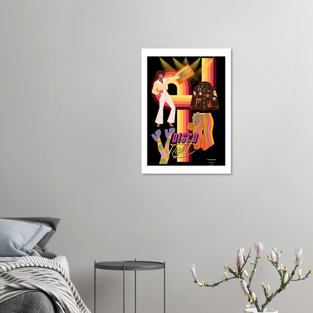 Affiche Disco night – StudioRetroPop® – 30x40 cm / 12x16″