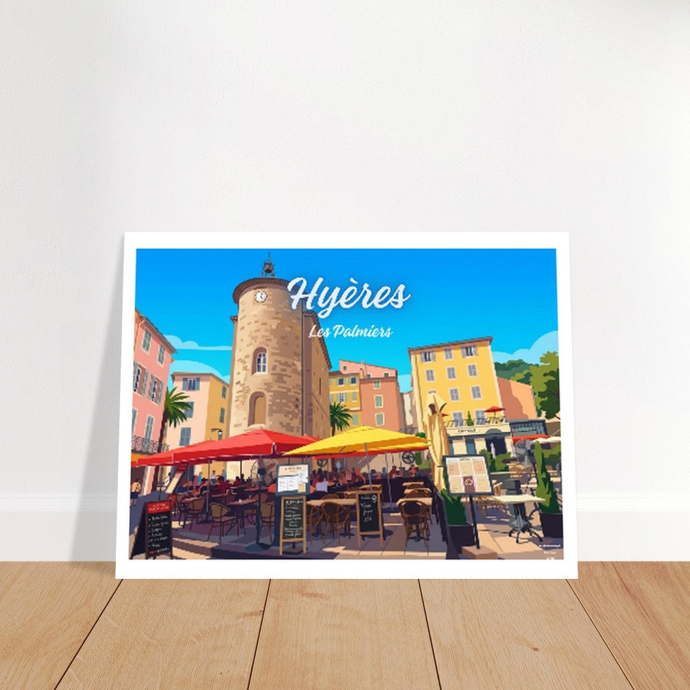 Affiche Hyeres les Palmiers – StudioRetroPop®