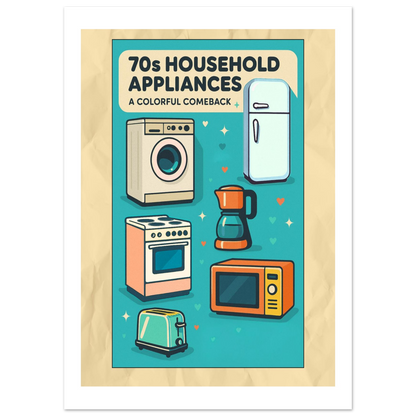 Affiche "70s Household Appliances" - StudioRetroPop
