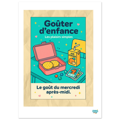 Affiche « Goûter d’Enfance » – Les plaisirs simples retrouvés - StudioRetroPop