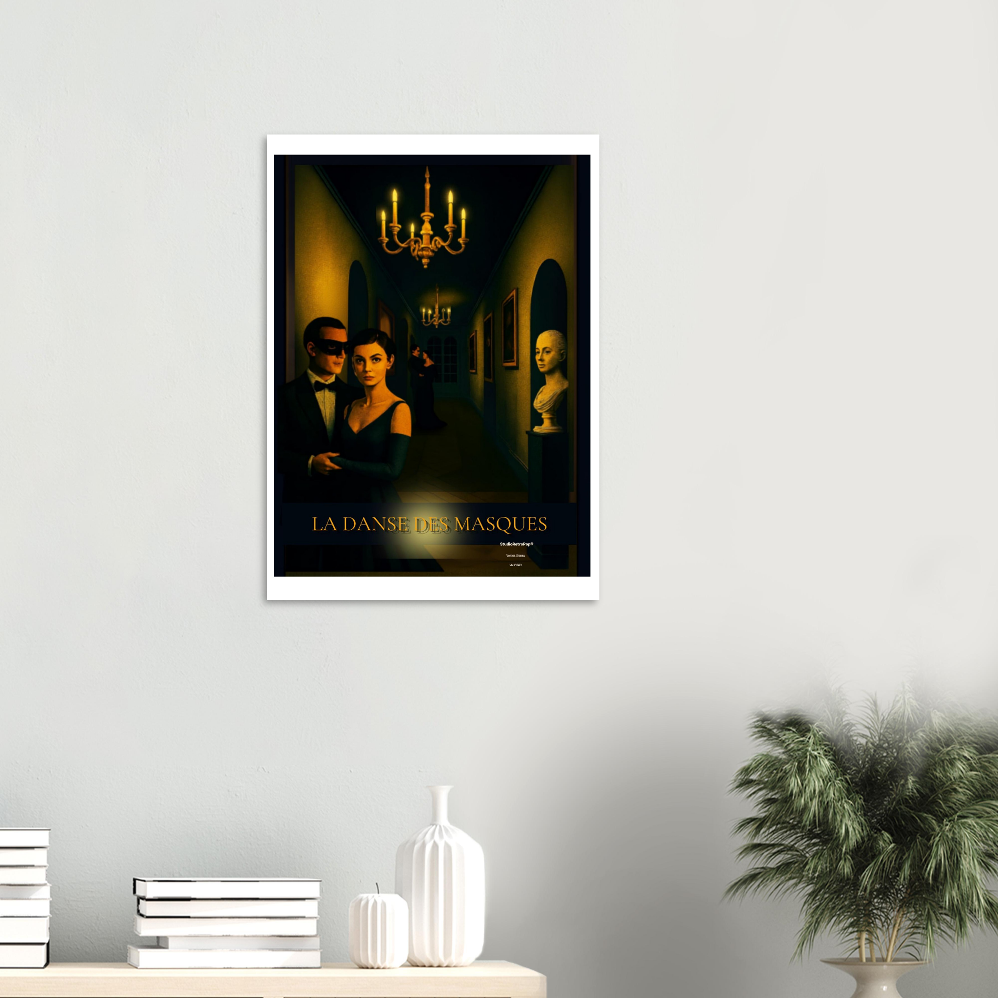 Affiche La danse des masques- Affiche vintage film Noir - Collection Vintage Stories VS N°009 – StudioRetroPop® – 30x40 cm / 12x16″