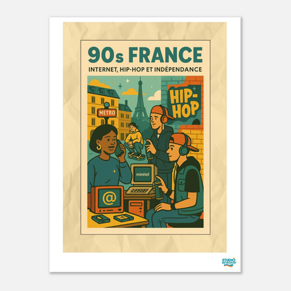 Affiche « 90s France » – L’énergie d’une décennie révolutionnaire - StudioRetroPop