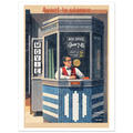 Affiche rétro Avant la séance – guichet de cinéma américain, ambiance nostalgique années 50 – Collection Vintage Stories StudioRetroPop®