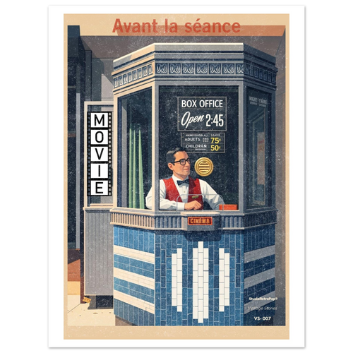 Affiche Avant la séance - Affiche Histoires urbaines - Collection Vintage Stories VS-007 – StudioRetroPop® – 30x40 cm / 12x16″