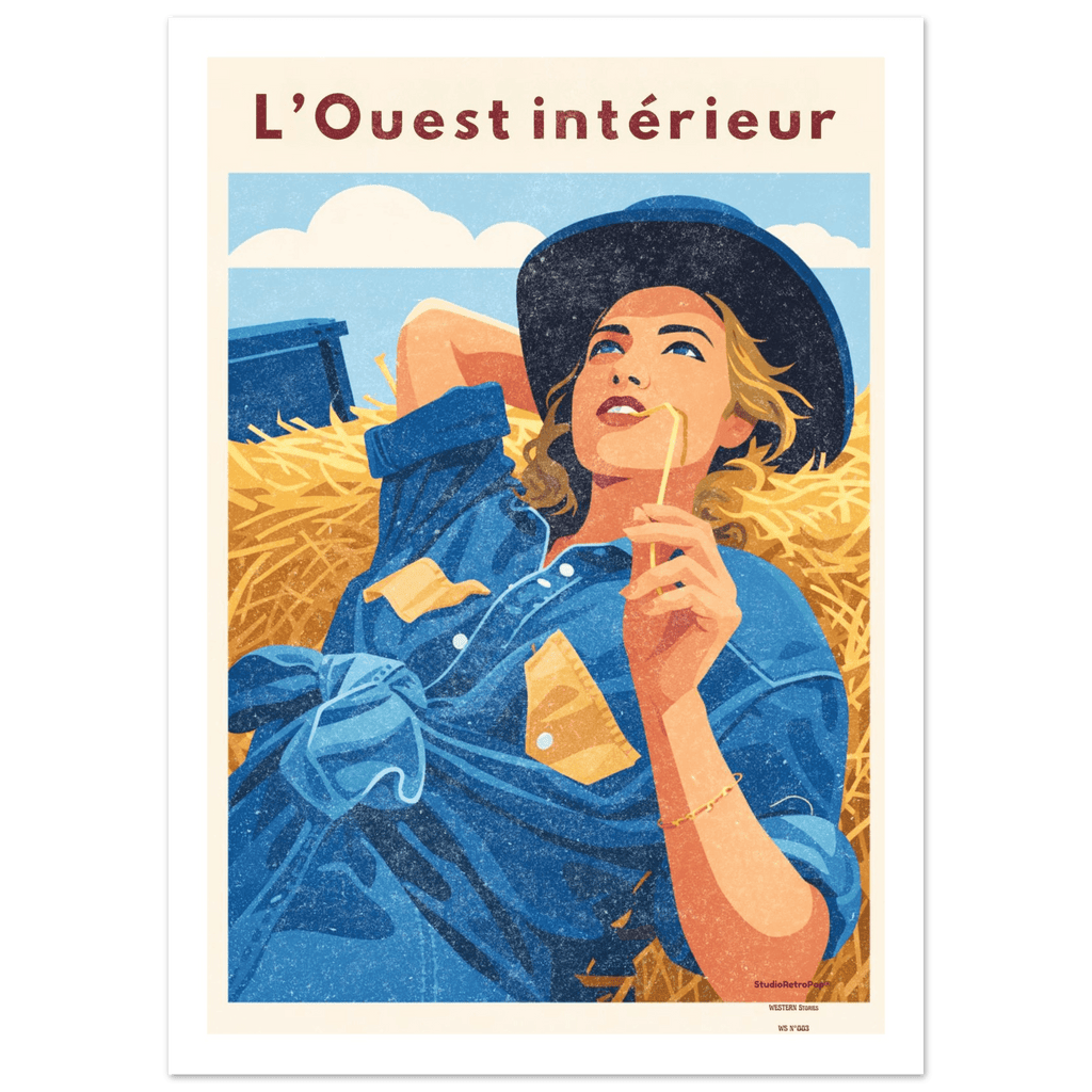 Affiche L'ouest intérieur – StudioRetroPop® – 50x70 cm / 20x28″