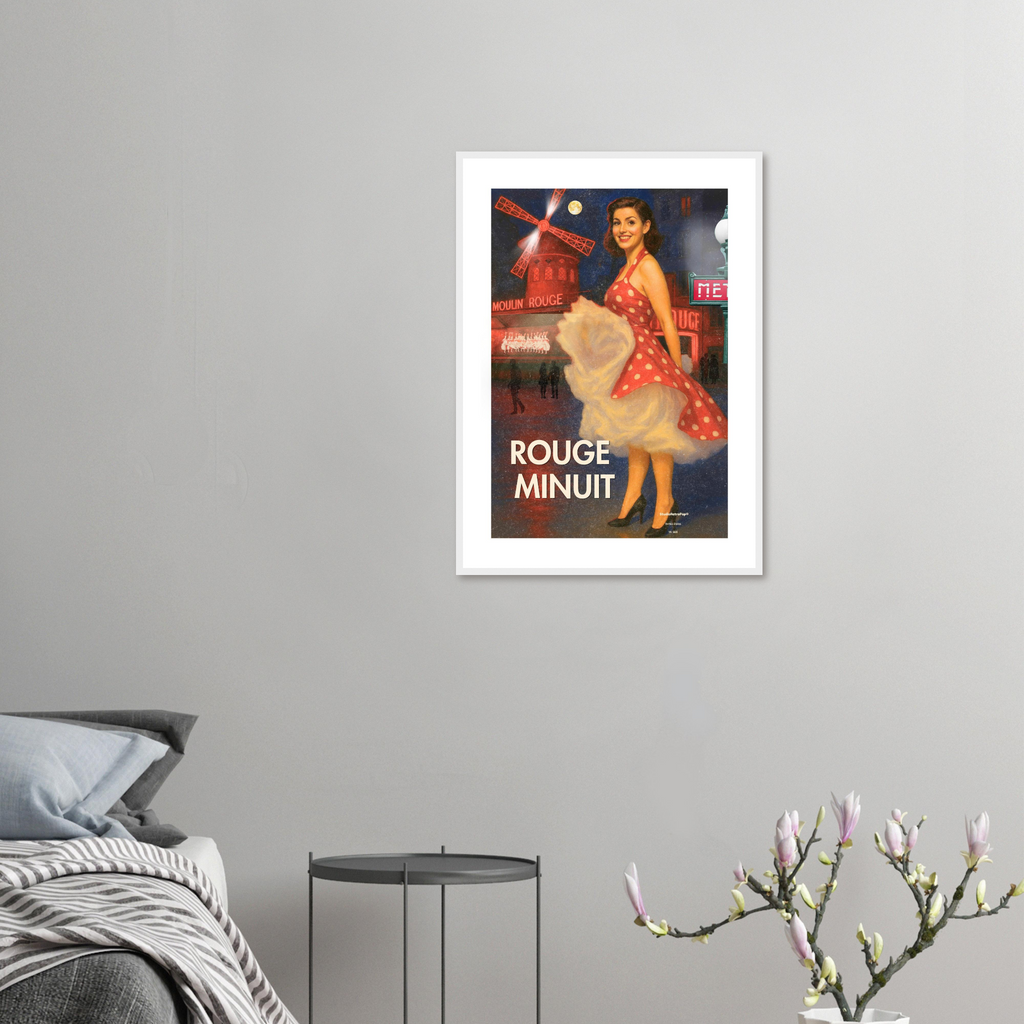 Affiche Rouge Minuit - Affiche Histoires urbaines - Collection Vintage Stories VS N°008 – StudioRetroPop® – 30x40 cm / 12x16″