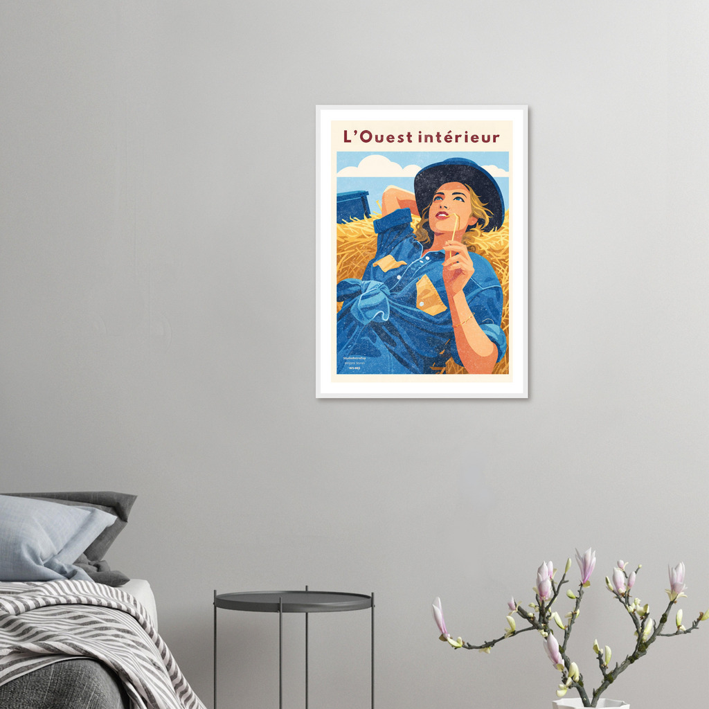 Affiche L’ouest intérieur - Affiche décorative - Collection Western Stories WS N°003 – StudioRetroPop® – 30x40 cm / 12x16″