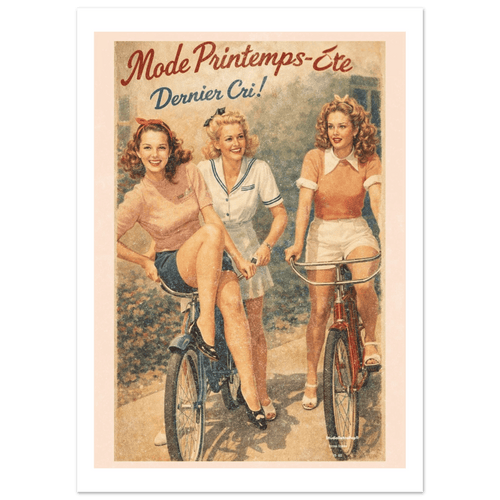 Affiche Mode Printemps-Eté Dernier Cri ! - Affiche Mode - Collection Vintage Stories VS N°014 – StudioRetroPop® – 30x40 cm / 12x16″