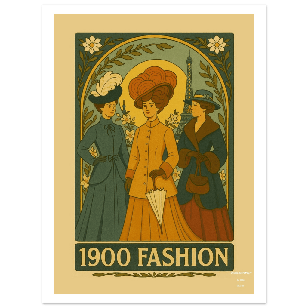 Affiche Affiche Belle Époque Parisienne – Collection Old Stories | StudioRetroPop® – StudioRetroPop® – Noir
