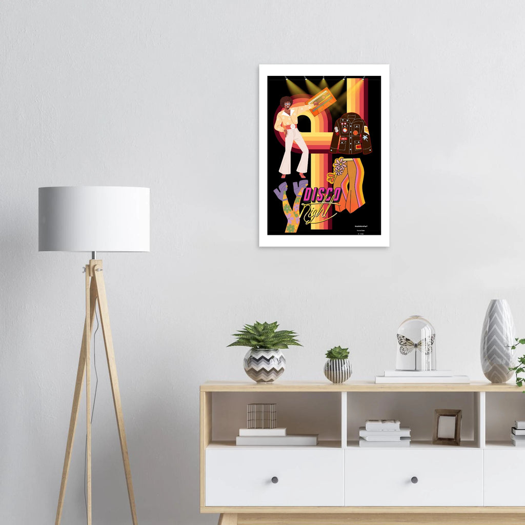 Affiche Disco night – StudioRetroPop® – 30x40 cm / 12x16″