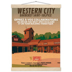 Affiche Affiche classique Western City sur papier semi-brillant avec crochet de suspension, 30 x 40 cm – StudioRetroPop®