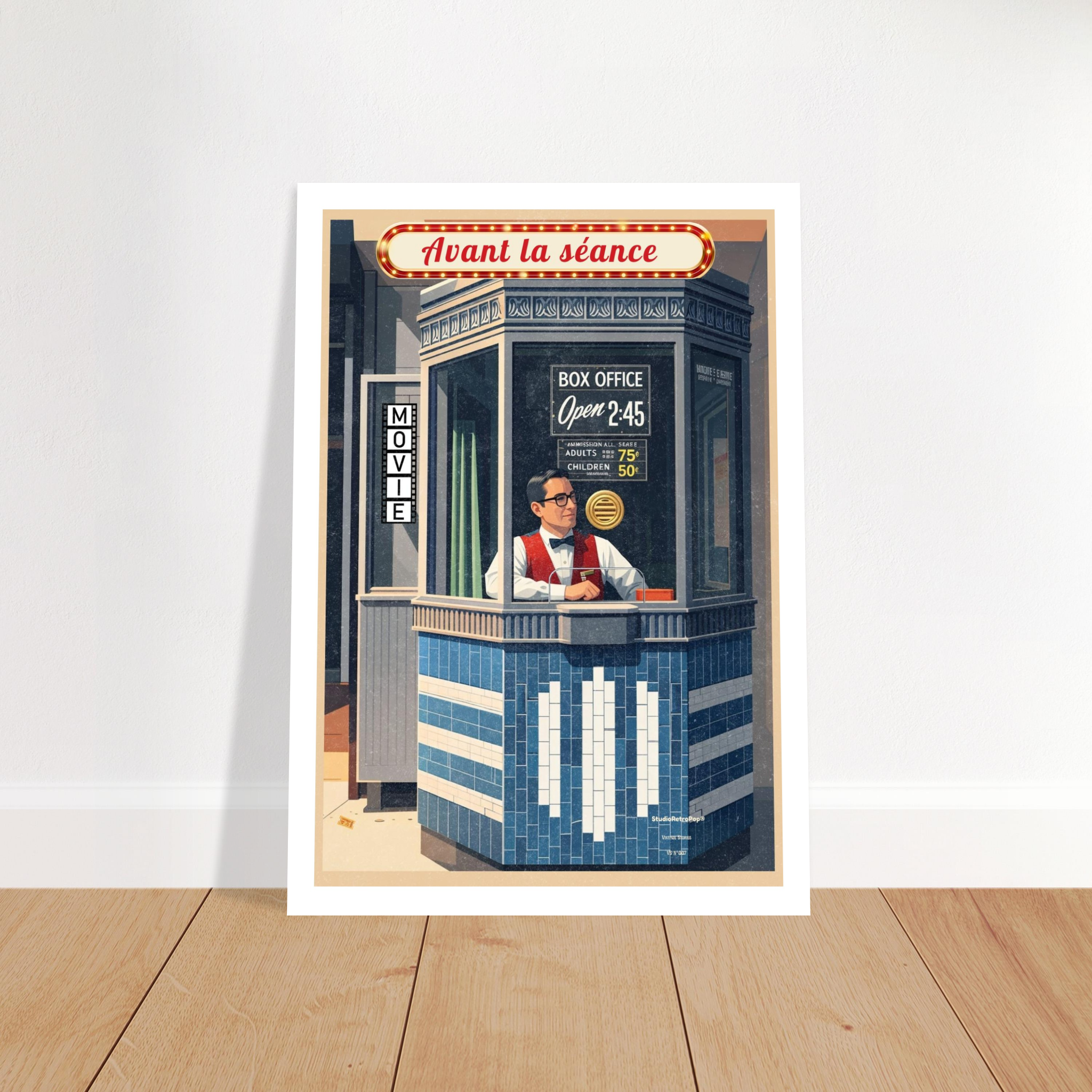 Affiche Avant la séance - Affiche Histoires urbaines - Collection Vintage Stories VS N°007 – StudioRetroPop® – 30x40 cm / 12x16″