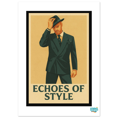 Affiche "Echoes of Style"  – Le charme intemporel du style classique - StudioRetroPop