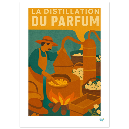 Affiche "La distillation du Parfum" - StudioRetroPop