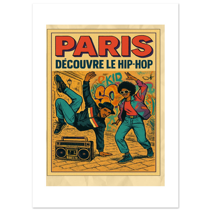 Affiche "Paris découvre le Hip-Hop" - StudioRetroPop