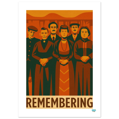 Affiche vintage murale Remembering avant 1900