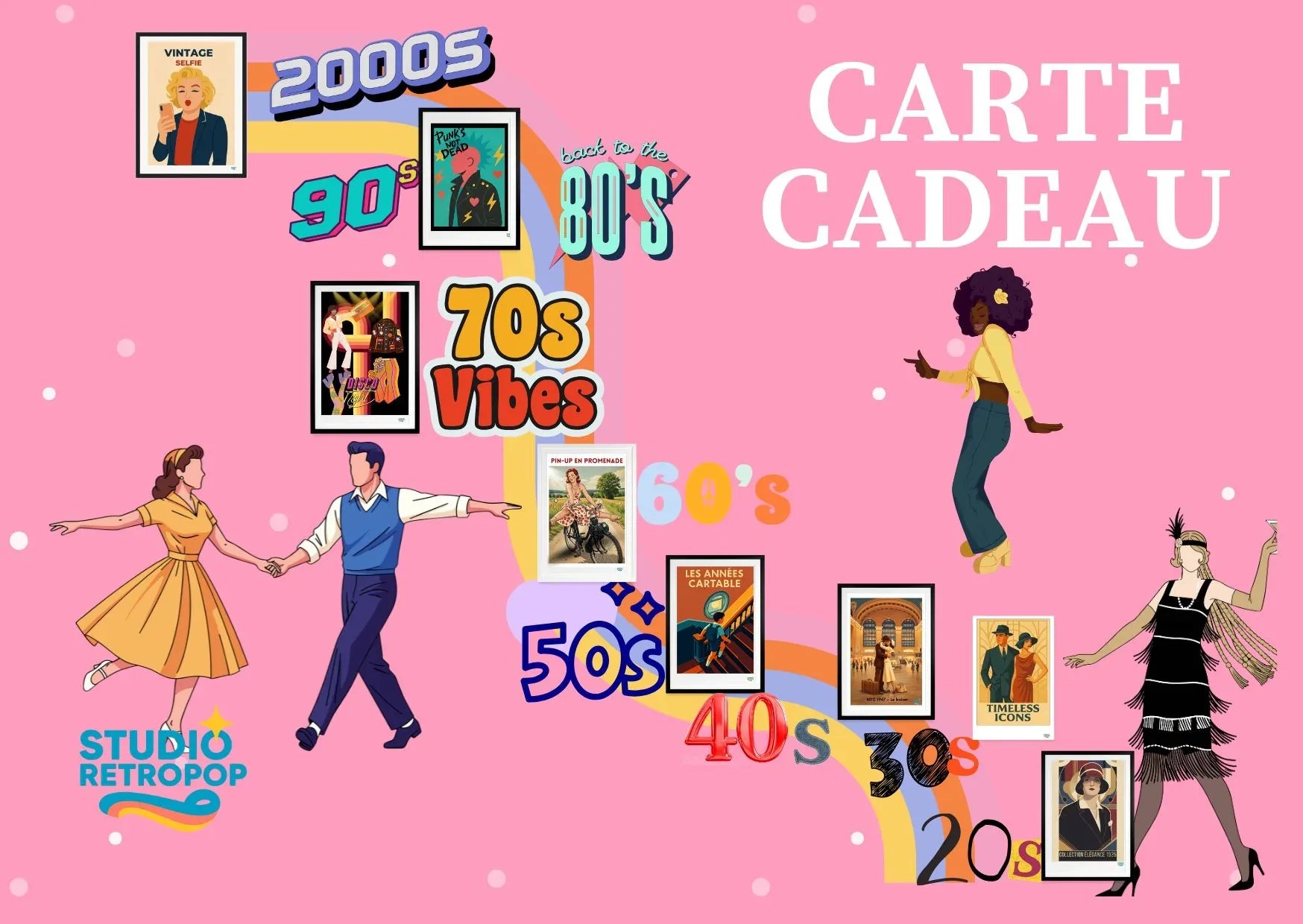 carte cadeau StudioRetroPop – valeur 50€ - StudioRetroPop