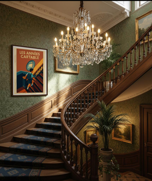 Studioretropop Affiche (50s) Les années cartable - Format 49 x 69 cm avec cadre by Spreadconnect