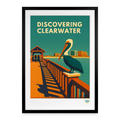 Studioretropop Affiche (50s) Découvrir Clearwater - Format 49 x 69 cm avec cadre