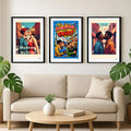 Triptyque LGBT Lovers - 3 Affiches 49 × 69 cm avec cadre - Art Rétro Pop - StudioRetroPop
