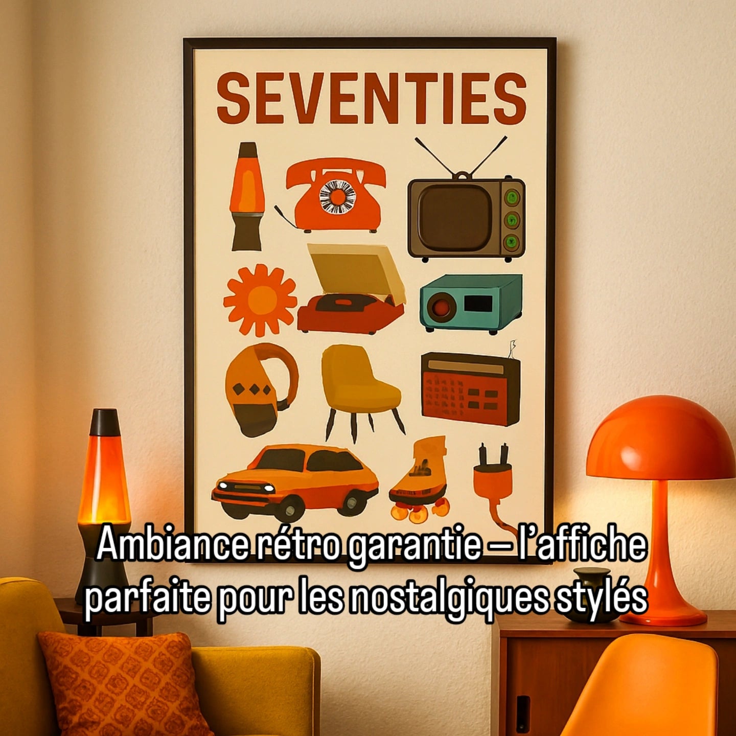 Affiche Seventies Années 70 – 49x69cm