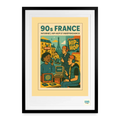 Studioretropop Affiche (90s) Internet, hip hop et indépendance - Format 49 x 69 cm avec cadre