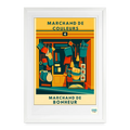 Studioretropop Affiche (70s) Marchand de Couleurs - Format 49 x 69 cm avec cadre noir ou blanc