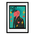 Studioretropop Affiche (80s) Punk's not dead - Format 49 x 69 cm avec cadre