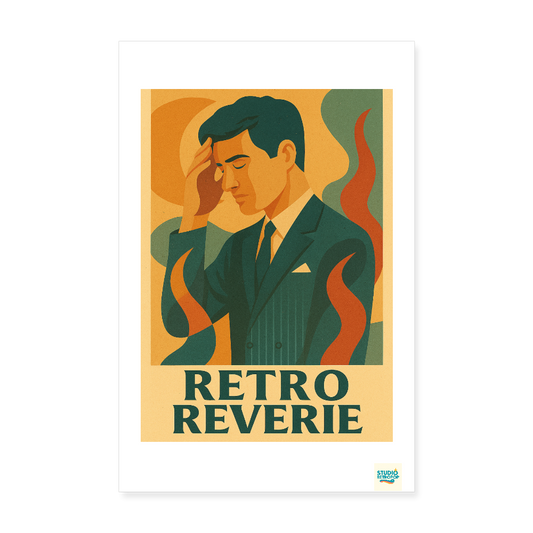 Studioretropop Affiche 30s Rétro Rêverie au format 20 x 30 cm sans cadre