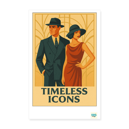 Studioretropop Affiche 30s Timeless icons au format 20 x 30 cm sans cadre