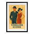 Affiche 30s Timeless Icons - Format 49 x 69 cm avec cadre