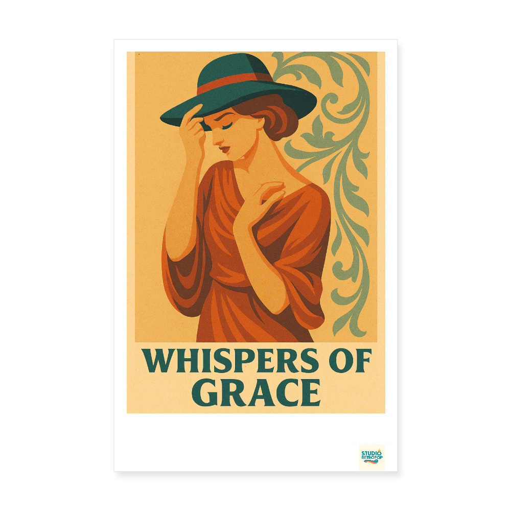 Studioretropop Affiche 30s Whispers of Grace au format 20 x 30 cm sans cadre