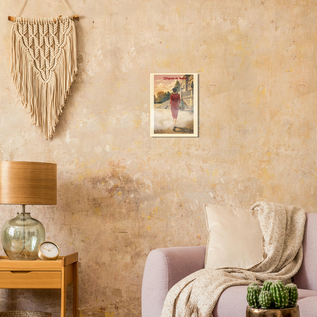 Affiche L'élégante du manoir — Affiche vintage chic – Collection Vintage Stories VS N°005 – StudioRetroPop® – 30x40 cm / 12x16″
