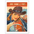 Affiche Libre comme le vent - Affiche décorative - Collection Western Stories WS N°002 – StudioRetroPop® – 30x40 cm / 12x16″