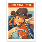 Affiche Libre comme le vent - Affiche décorative - Collection Western Stories WS N°002 – StudioRetroPop® – 30x40 cm / 12x16″