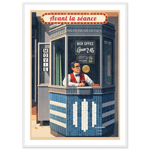 Affiche Avant la séance - Affiche Histoires urbaines - Collection Vintage Stories VS N°007 – StudioRetroPop® – 30x40 cm / 12x16″