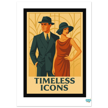 Affiche "Timeless Icons" – L’élégance éternelle du style vintage - StudioRetroPop