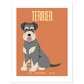 Affiche Terrier–Vif - Intrépide- Loyal - Poster 30 x40 cm - Collection Dogs stories – StudioRetroPop®
