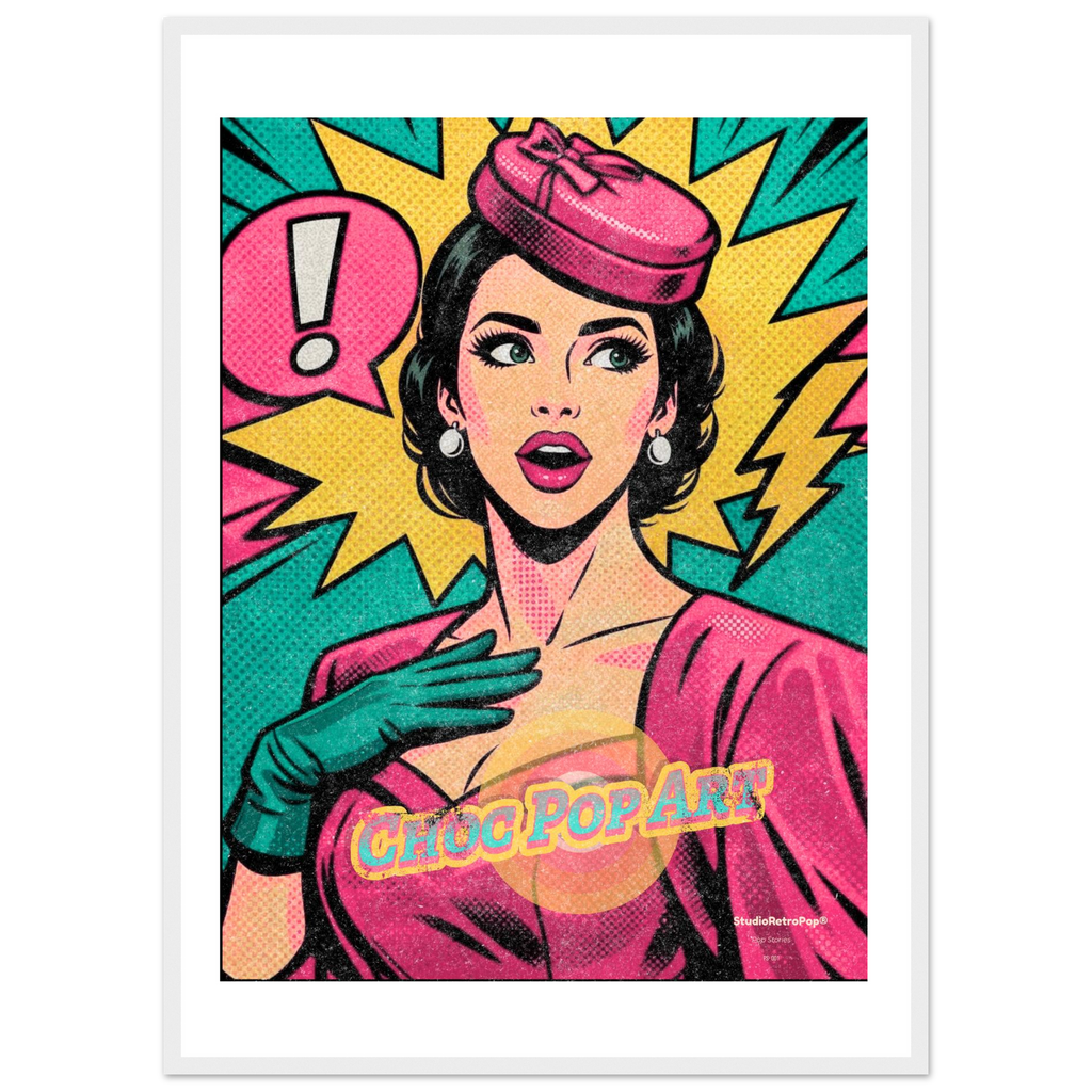 Affiche Choc Pop Art - Affiche Pop - Collection Pop Stories PS N°001 – StudioRetroPop® – 30x40 cm / 12x16″