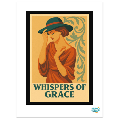 Affiche "Whispers of Grace"  – L’élégance subtile du style rétro - StudioRetroPop
